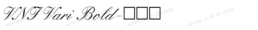 VNI Vari Bold字体转换
